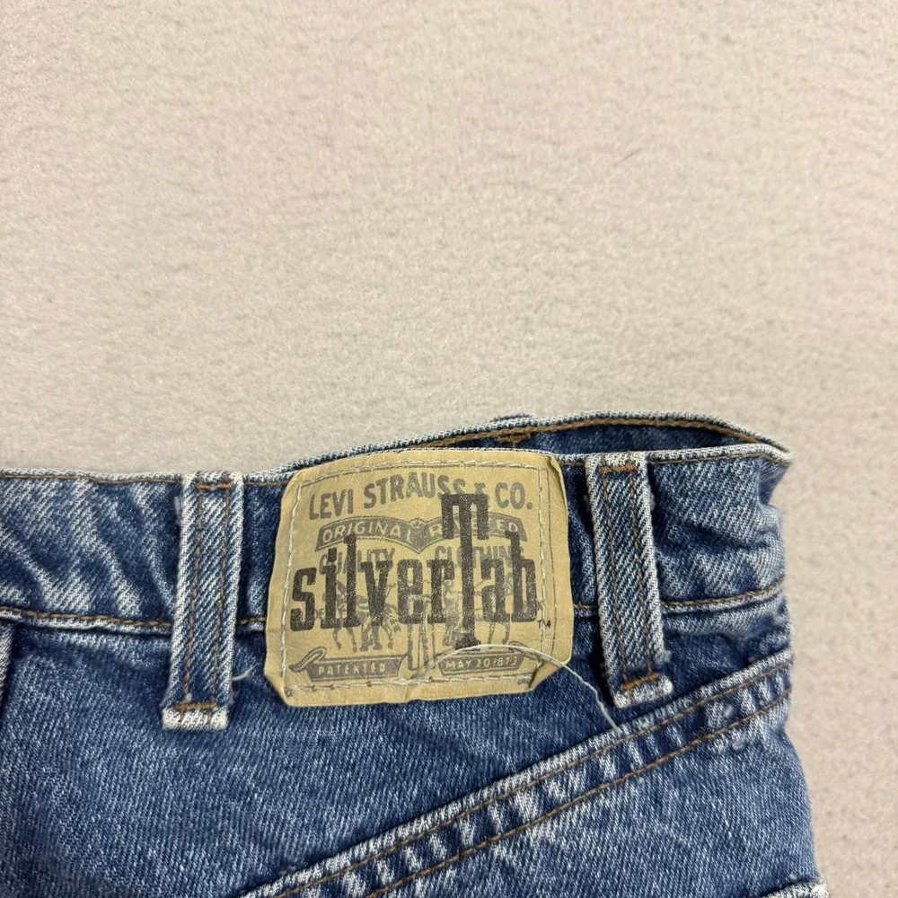 Vintage Levis Silvertab Baggy Jeans 33x32 Purple Tag 90s Denim Made in USA 1993